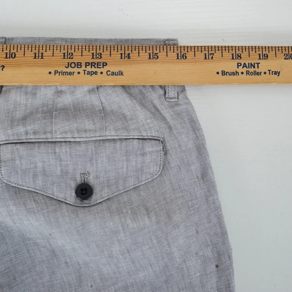 J.Crew Oarsman Linen Mens Pants 31x30 Gray Straight Leg CA092 FITS 31x27.5